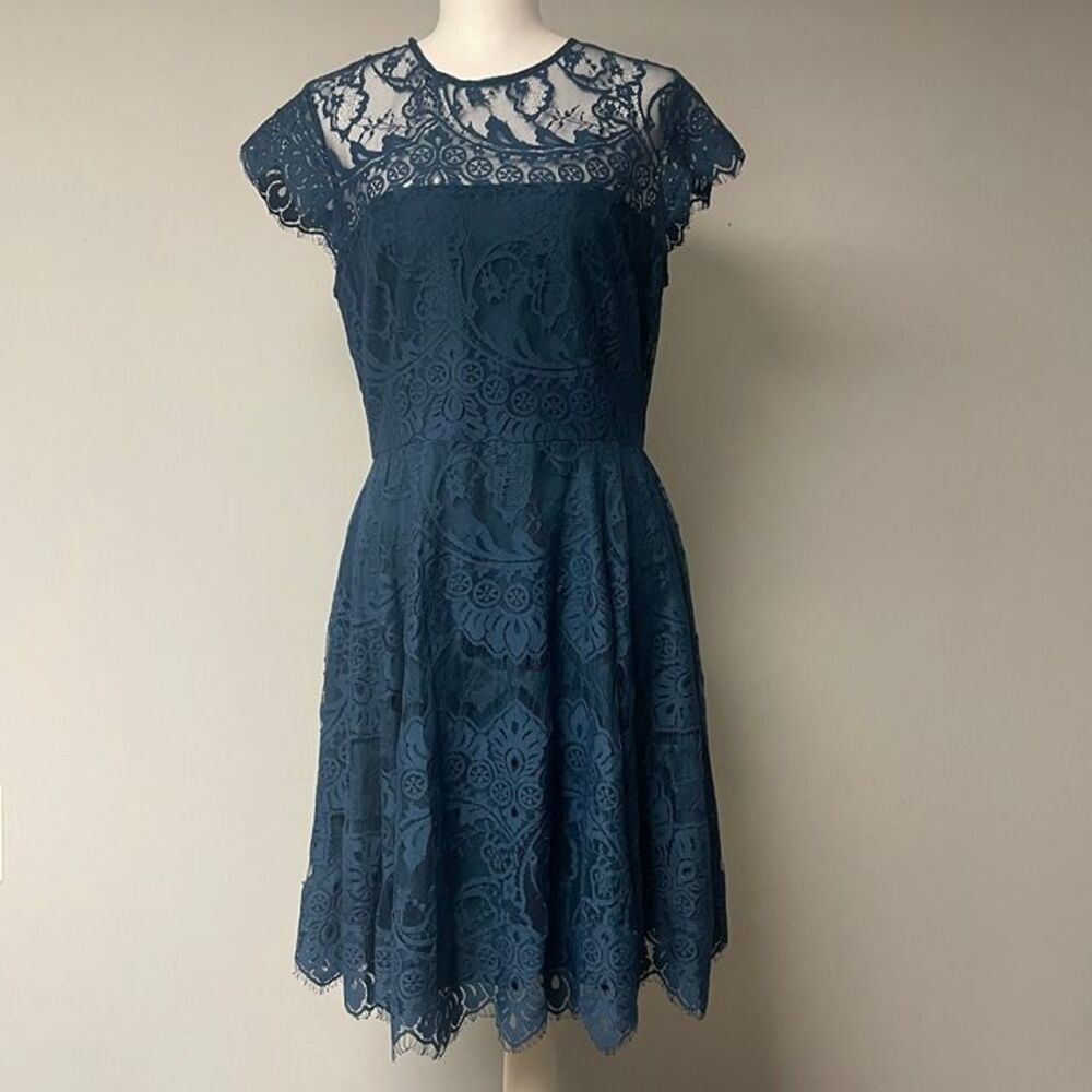 BB Dakota Womens Floral Lace Overlay Sleeveless Mini Dress Sze 10 Wedding